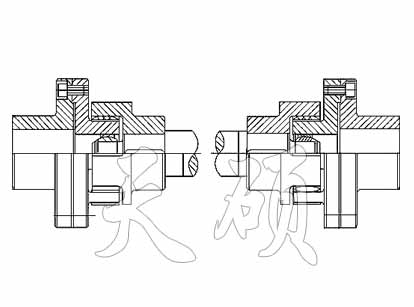 LXQ接中間軸球鉸型星形彈性聯(lián)軸器
